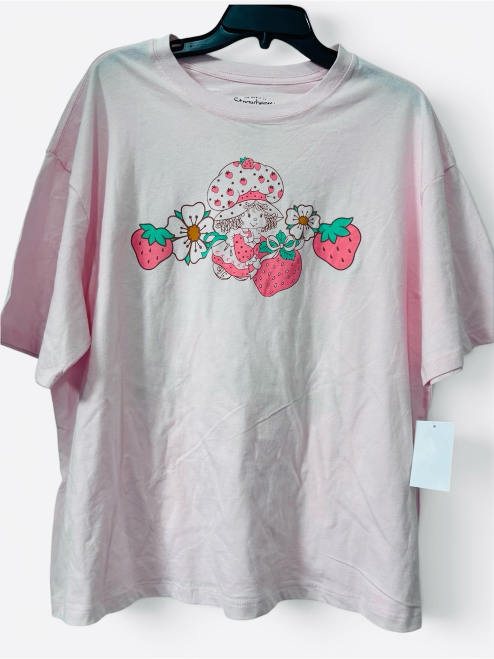NWT Pink Strawberry shortcake teeshirt size XL free gift included